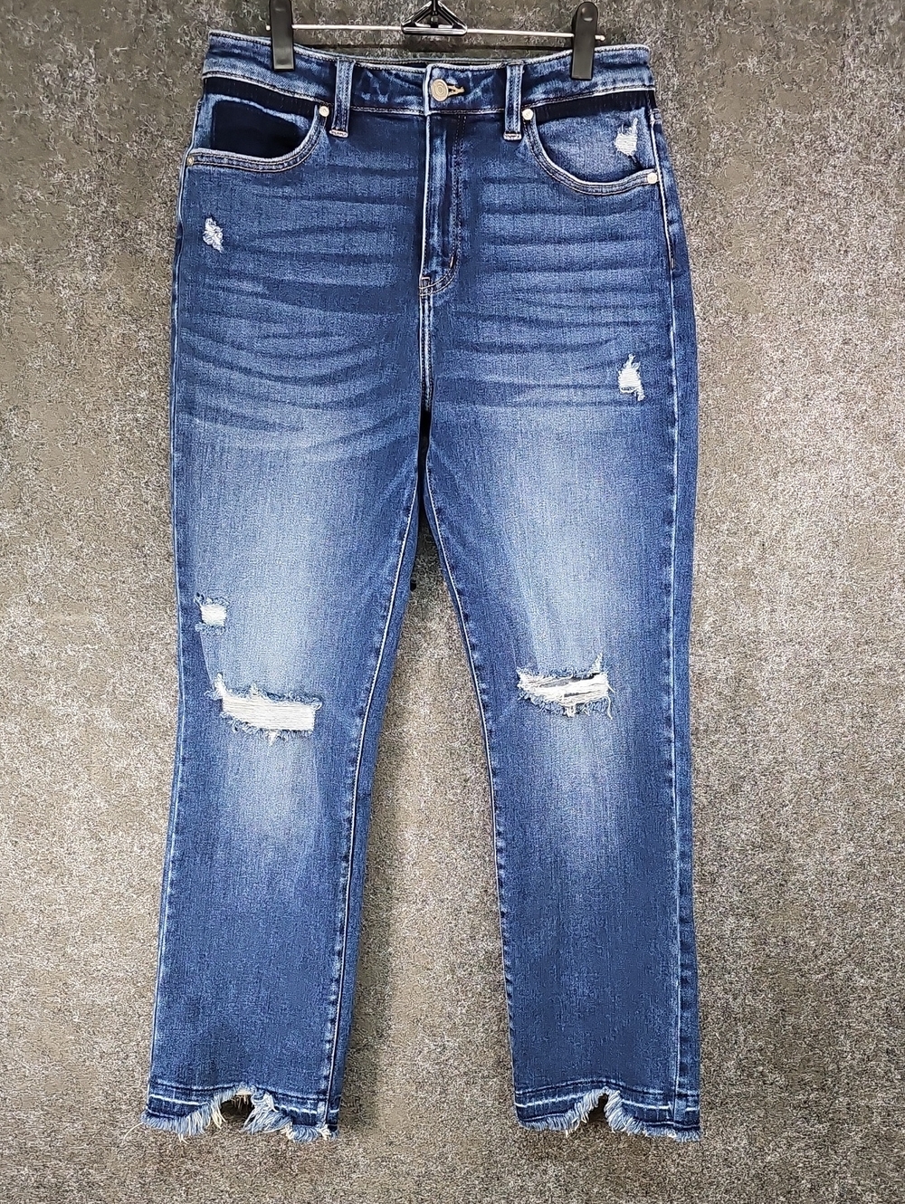 KanCan High-Rise Slim Straight Jeans, #KC9371D, Medium Wash, Juniors 11